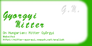gyorgyi mitter business card