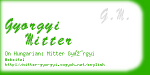 gyorgyi mitter business card